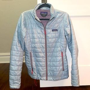 Light blue Patagonia zip up jacket